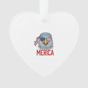 Patriotic Eagle Merica Vintage Engraving Shirt Des Ornament