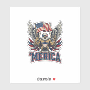 Patriotic Eagle Merica Vintage Vector Shirt Design