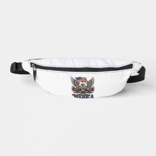 Patriotic Eagle Merica Vintage Vector Shirt Design Bum Bags