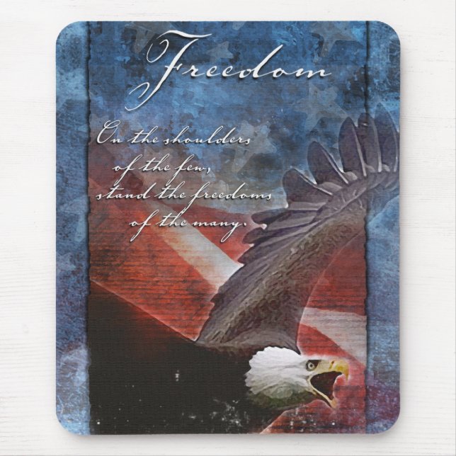 Patriotic Eagle Mouse Pad (Front)