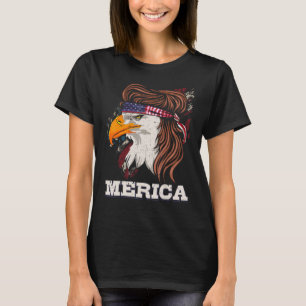 Patriotic Eagle Mullet 4th of July American Pride T-Shirt