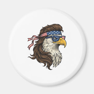 Patriotic Eagle Mullet Vintage Engraving Vector De Magnet