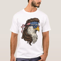 Patriotic Eagle Mullet Vintage Engraving Vector De