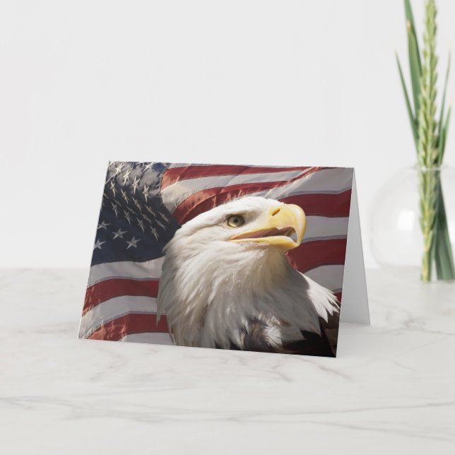 Patriotic Eagle Notecard (Front)