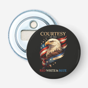 Patriotic Eagle Red White and Blue Vintage Bottle Opener