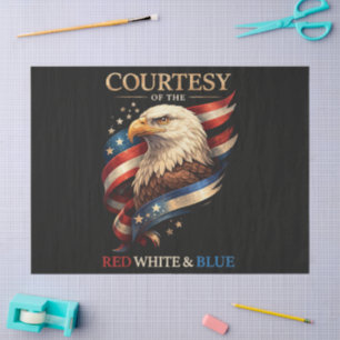Patriotic Eagle Red White and Blue Vintage Tissue Paper