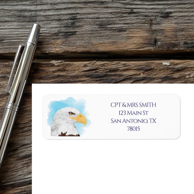 Patriotic Eagle Return Address (Patriotic Eagle Return Address Sticker)