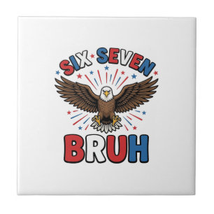Patriotic Eagle Six Seven Bruh Vector Design_1 Tile