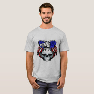 Patriotic Eagle Skull, Customise, T-Shirt