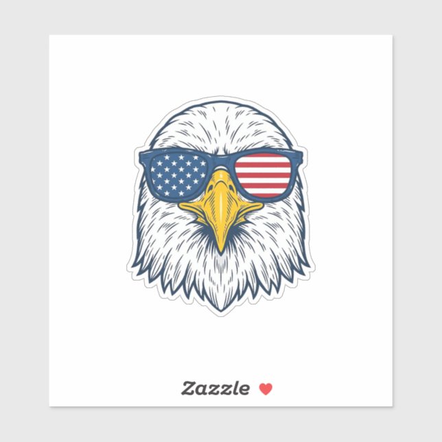 Patriotic Eagle Sunglasses Vintage Vector Design_1 (Sheet)