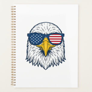 Patriotic Eagle Sunglasses Vintage Vector Design_1 Planner