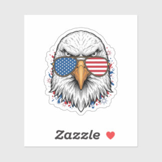 Patriotic Eagle Sunglasses Vintage Vector Shirt_1