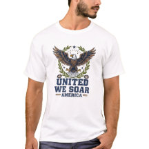 Patriotic Eagle T-Shirt - Line Art