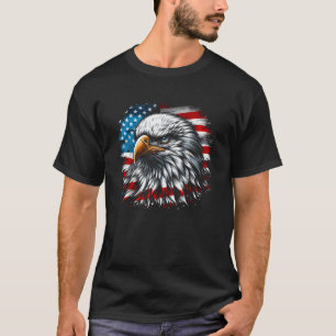 Patriotic Eagle US American Flag 4th of July Men  T-Shirt
