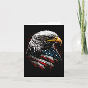 Patriotic Eagle Us American Flag 4th Of July Men W Card