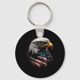Patriotic Eagle Us American Flag 4th Of July Men W Key Ring