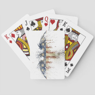 Patriotic eagle, US/USA, SAD flag Playing Cards