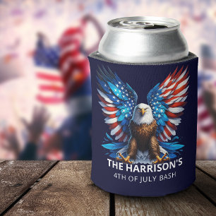 Patriotic Eagle USA 4th of July Can Cooler