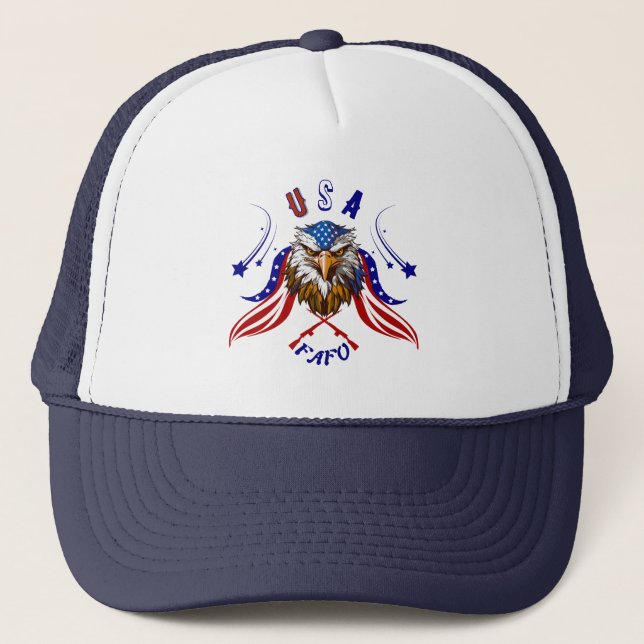 Patriotic Eagle USA FAFOTrucker Hat (Front)