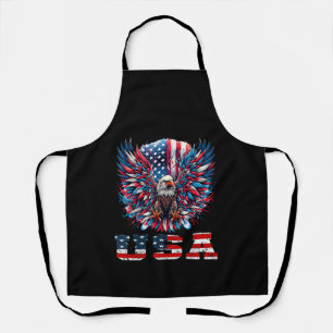 Patriotic Eagle USA Flag Apron