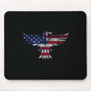 Patriotic Eagle Usa Flag Fourth Of July Dom Mouse Pad