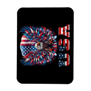Patriotic Eagle USA Flag Magnet