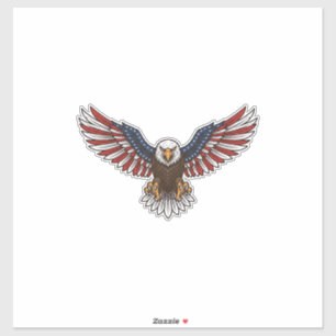 Patriotic Eagle Vintage Engraving Vector Design_1