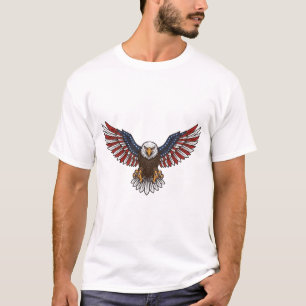Patriotic Eagle Vintage Engraving Vector Design_1 T-Shirt
