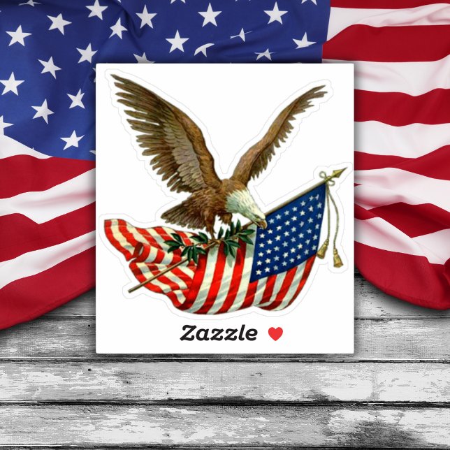 Patriotic Eagle Vinyl Sticker (Birthday Depot
Eagle and USA Flag Custom-Cut Vinyl Sticker)