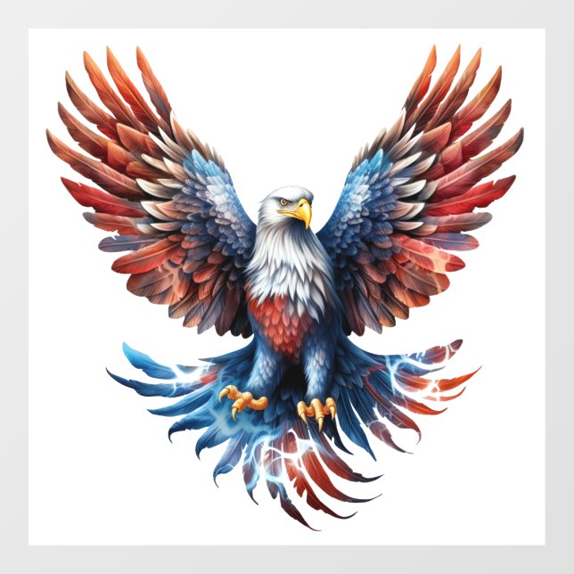 Patriotic Eagle Window Cling (Sheet)