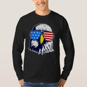Patriotic Eagle with Sunglasses Fourth Of July Men T-Shirt