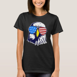 Patriotic Eagle with Sunglasses Fourth Of July Men T-Shirt
