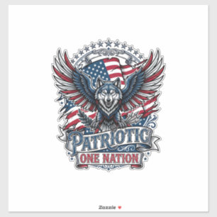 Patriotic Eagle Wolf Hybrid Animal Hybrid Patrioti