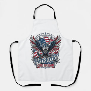 Patriotic Eagle Wolf Hybrid Animal Hybrid Patrioti Apron