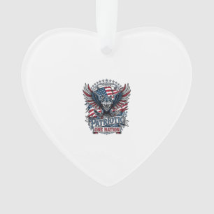 Patriotic Eagle Wolf Hybrid Animal Hybrid Patrioti Ornament
