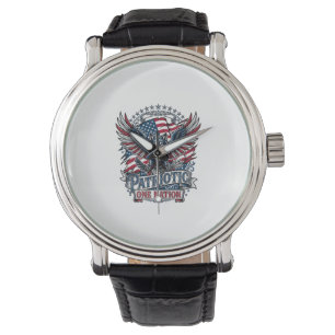 Patriotic Eagle Wolf Hybrid Animal Hybrid Patrioti Watch