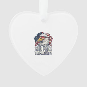 Patriotic Eagle You Free Tonight Vintage Shirt Des Ornament