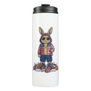 Patriotic Easter Bunny Vintage Vector Shirt_1 Thermal Tumbler