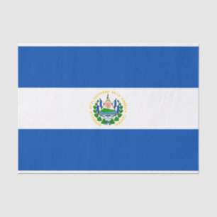 Patriotic El Salvador Flag Tissue Paper