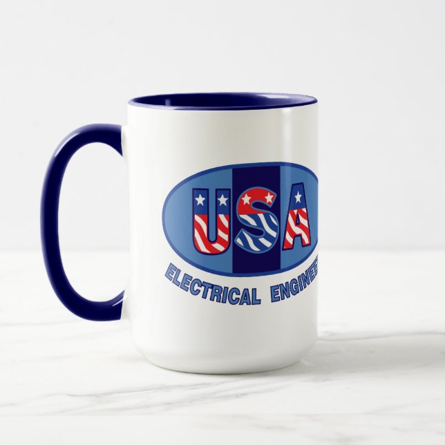 Patriotic Electrical Engineer Mug (Left)