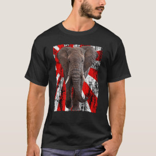 Patriotic Elephant Japanese Rising Sun Flag Japan T-Shirt