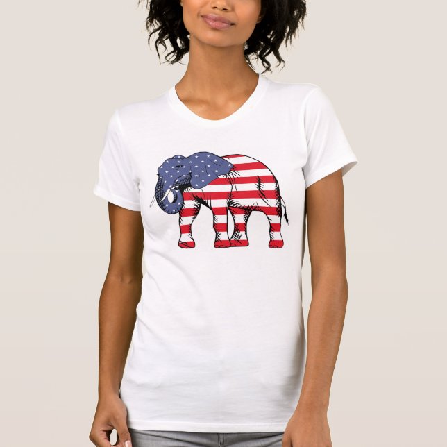 Patriotic Elephant T-Shirt (Front)
