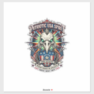 Patriotic End Of Days Eagle Skull Zombie Apocalyps
