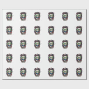 Patriotic End Of Days Eagle Skull Zombie Apocalyps Wrapping Paper