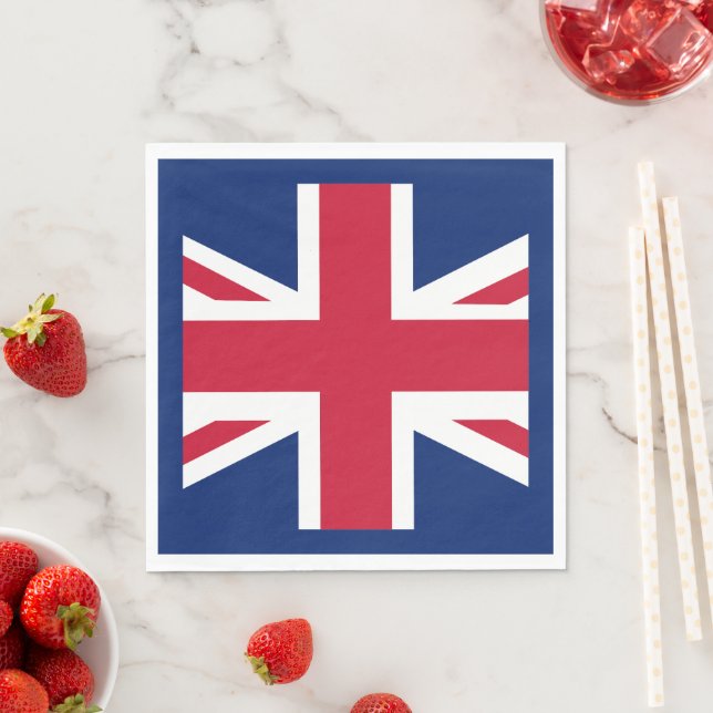 Patriotic English Flag Napkin (Insitu)