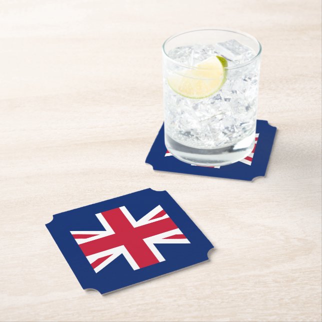 Patriotic English Flag Paper Coaster (Insitu)