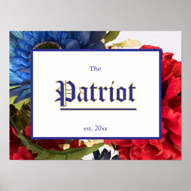 Patriotic Establishment Welcome Sign (Front)