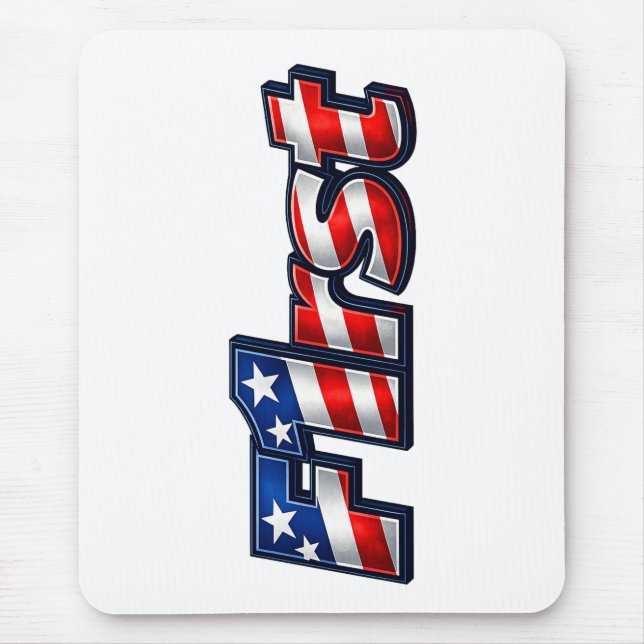 Patriotic F1rst Flag Design Mouse Pad (Front)