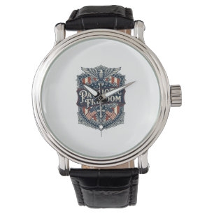 Patriotic Faith Family Freedom Vector Graphic Tee Watch