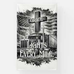 Patriotic Faith‑Inspired Trucking Art Banner